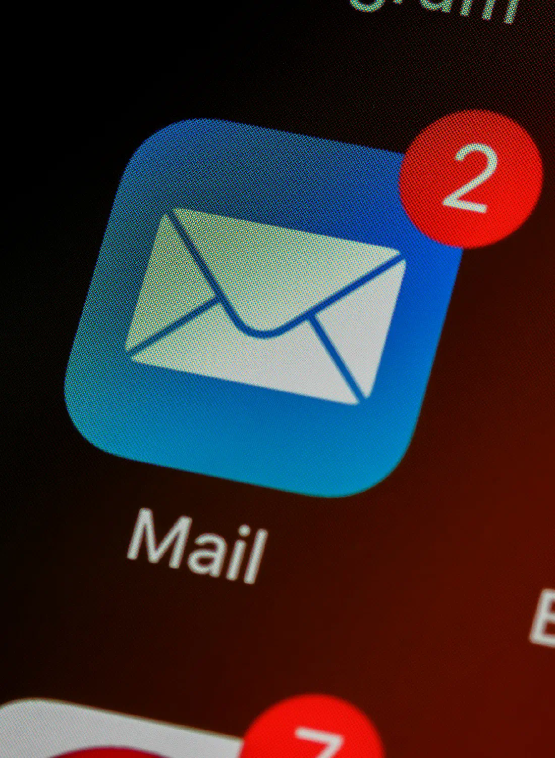 A phone mail app icon with unread messages — the inbox making the move with you