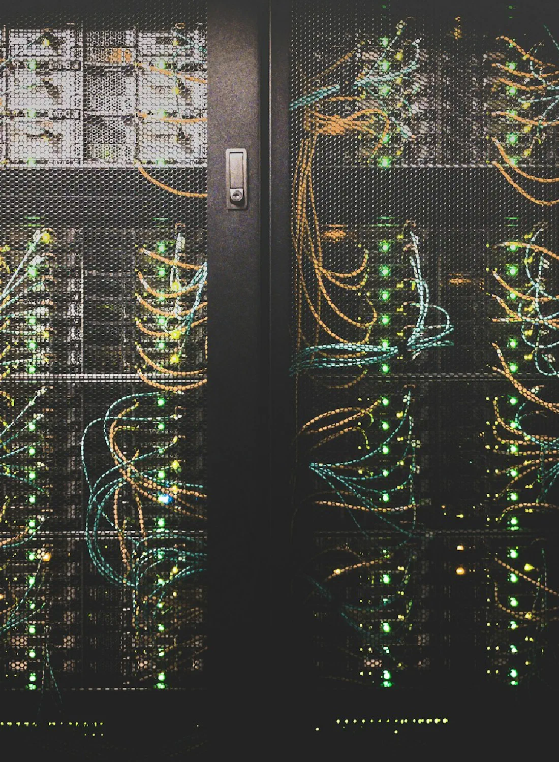 Server racks with network cabling — where your website actually lives